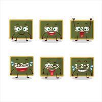 Cartoon character of chalk board with smile expression vector