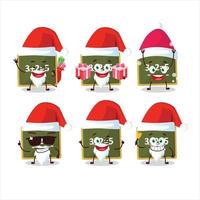 Papa Noel claus emoticones con tiza tablero dibujos animados personaje vector