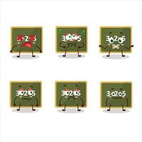 Chalk board cartoon character with nope expression vector