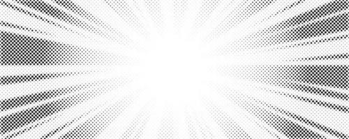 Sun rays halftone background. White and grey radial abstract comic pattern. Vector explosion abstract lines backdrop