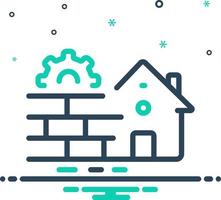 mix icon for built vector