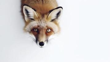 Banner with fox. Copy space, background. . photo