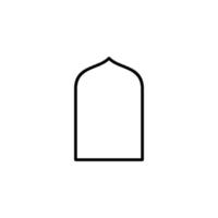 islamic window and door ornament icon vector