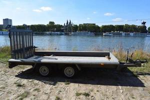 Trailer at the Rhine with a view to Koblenz photo