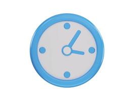 clock icon 3d rendering vector illustration