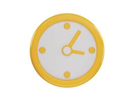 clock icon 3d rendering vector illustration