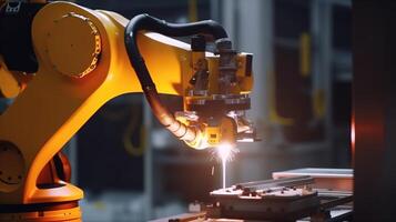 Automated Manufacturing, The Precision of Industrial Robotic Arms. photo