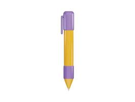 pen volumetric stationery for writing and creative drawing icon 3d rendering vector illustration