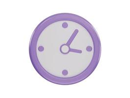 reloj icono 3d representación vector ilustración