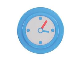 clock icon 3d rendering vector illustration
