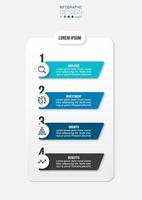 Infographic template business concept with step. vector