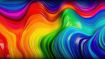 Modern background of rainbow gradients and curves with fluid, liquid motion with photo