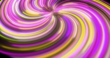 Abstract purple yellow multicolored glowing bright twisted swirling lines abstract background photo