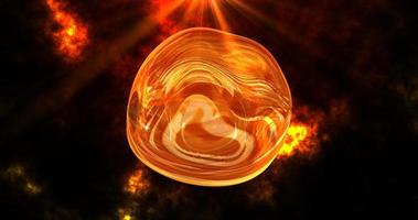 melted sphere liquid iridescent futuristic swirling, abstract background morphing photo