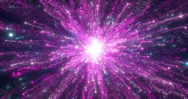 resumen brillante energía explosión torbellino Fuegos artificiales desde púrpura líneas y magia partículas resumen antecedentes foto