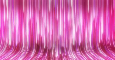 Abstract multicolored lines energy magical glowing falling on a curved abstract pink background photo