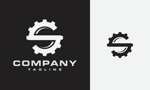 initials S gear logo vector