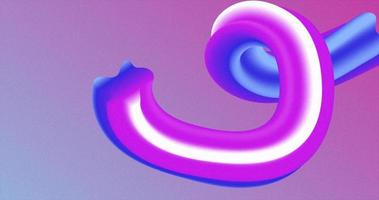 Abstract purple pink gradient 3D caramel candy curved line bubblegum abstract background photo