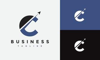 initial C launch fly logo vector
