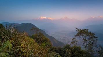 Beautiful view of Annapurna mountain range , Nepal photo