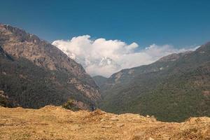 Beautiful view of Annapurna mountain range , Nepal photo