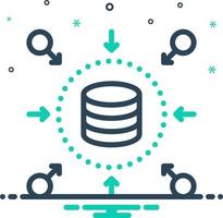mix icon for aggregate vector
