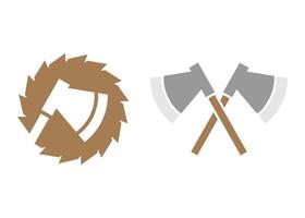 Axe icon logo silhouette template isolated vector