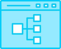 en línea diagrama de flujo vector icono