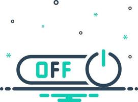 mix icon for off vector