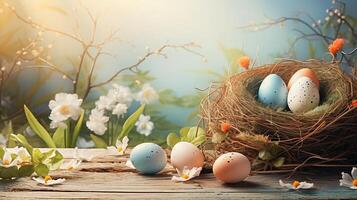 Easter White Background - photo