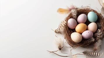 Easter White Background - photo