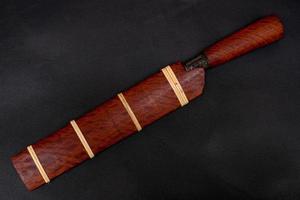 Knife of Native Thailand knife with wood sheath is handmade in Thailand photo