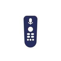 tv remote control with voice recognition icon vector