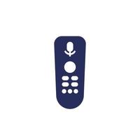 tv remote control with voice recognition icon vector