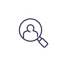 KYC line icon, know your customer vector
