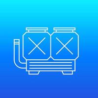 chiller line icon, cooling system vector