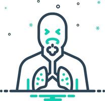 mix icon for asthma vector