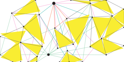 fond abstrait coloré de formes géométriques low poly png