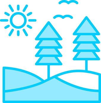 icono de vector de bosque