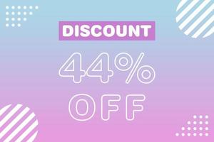 44 percent Sale and discount labels. price off tag icon flat design. vector