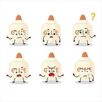 Cartoon character of glue with what expression vector