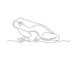 abstract frog, tree frog, Toad Continuous One Line Drawing vector