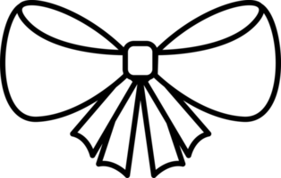 schwarz und Weiß Band Bogen Symbol. png mit transparent Hintergrund.