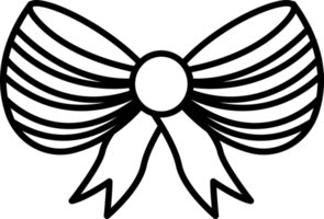 schwarz und Weiß Band Bogen Symbol. png mit transparent Hintergrund.