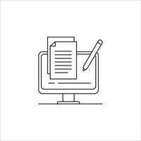 Copywriting icon in linear style vector