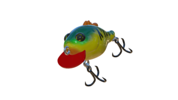 Cute fishing lure 3d render png