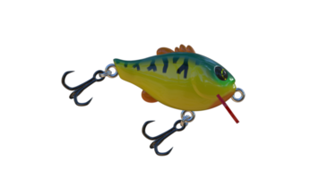 Cute fishing lure 3d render png