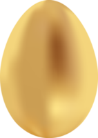 Transparent Easter egg in golden color png