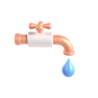 rubinetto acqua 3d illustrazione interpretazione png