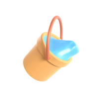 bucket 3d illustration rendering png